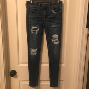 AEO Distressed Super Stretch Jegging